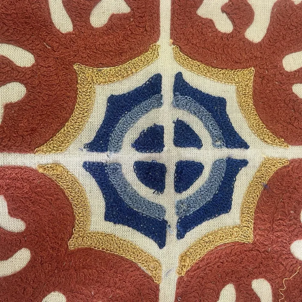 Pier 1 Vintage 2 Pillow Covers 18” x. 18” Mediterranean Tile Blue Terracotta